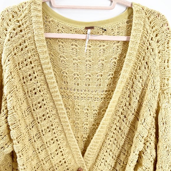 Free People Your Embrace Crochet Cardigan Sweater - Picture 6 of 14